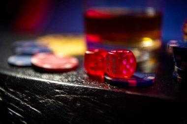 Betting layout and options Baccarat betting layout showing player, banker, and tie options